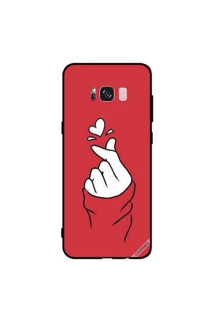 غطاء حماية لهاتف سامسونج جالاكسي S8+ سناب لوف أحمر