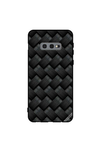 Protective Case Cover For Samsung Galaxy S10e Black Strips Pattern