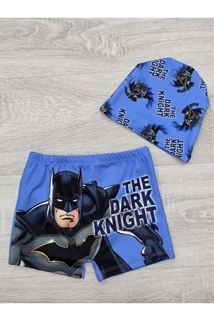 Boy's Character Patterned Swimwear Shorts with Belt