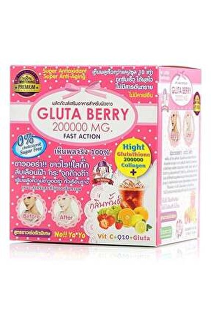 Gluta Berry Whitening Drink | 200000mg Glutathione + 200000mg Collagen +  Berry Mix | Skin Health & R- Trendyol