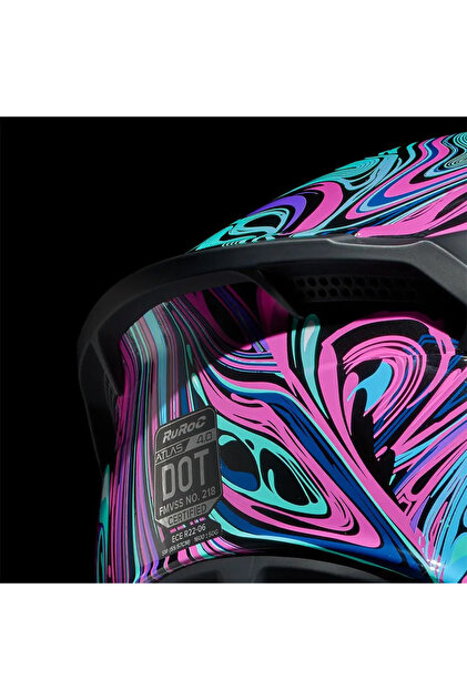 GÜMRÜK BEY Ruroc Atlas 4.0 Lucid Waves Dot Sertifikalı Tam Koruma