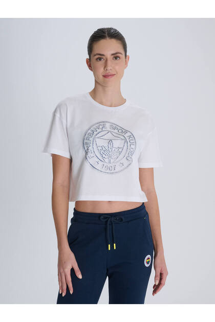 KADIN TRIBUN HALFTONE LOGOLU TSHIRT