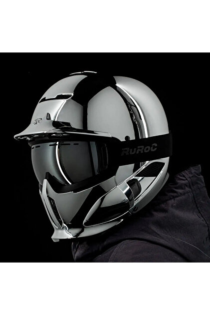 GÜMRÜK BEY Ruroc RG1-DX Chrome W-X Kayak & Snowboard Kaskı XL/XXL