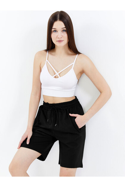 Women's Parachute Fabric Quick Dry Thin (Woven) Sports Bermuda Shorts with Hidden Zipper Pocket