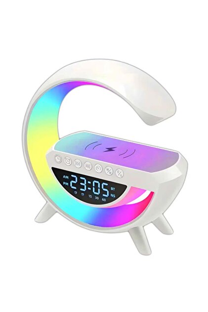 NewEvo ® Lampă inteligentă multifuncțională 4 în 1, Ceas digital, Alarmă, Radio, Boxă Bluetooth