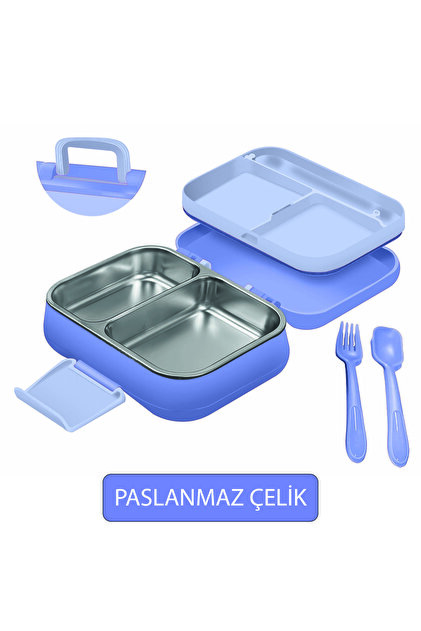 Emofom Happi Beslenme Kabı 1 Litre Paslanmaz Çelik Bölmeli
