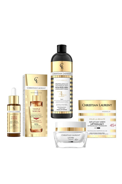 Set cadou – Cremă lifting 45+ 30ml + Ser triplu 10% 30ml + Apă micelară 500ml
