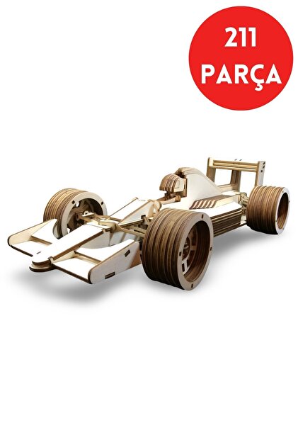 SEINOミニカー 3台、Nゲージサイズ6台、ペーパークラフト付きセット販売。 ALGWOOD Formula 1 Ahşap Yarış Arabası Maketi - 211 Parça 3D Puzzle