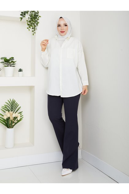 Spanish Cuff Trousers with Elastic Waist