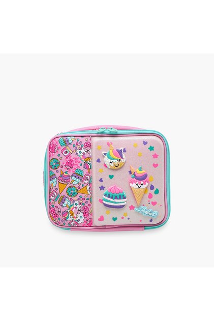 Ice Cream Print Lunch Bag with Top Handle and Zip Closure
