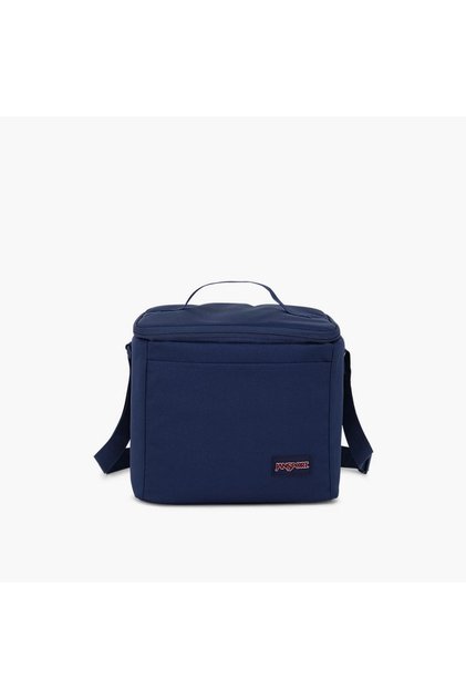 Solid Insulated Lunch Bag with Adjustable Strap and Zip Closure