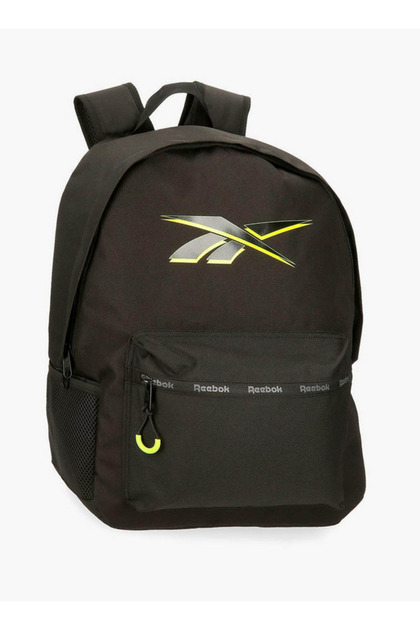 Logo Print School Backpack with Adjustable Straps and Zip Closure - 38x19x43 cm