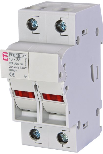 Separator cu fuzibil, 10x38mm, curent alternativ, 2P, 32A, cu led, 002540013,