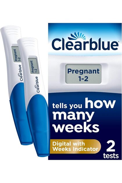 اختبار الحمل Clearblue - رقمي مع مؤشر أسابيع، 2 اختبار رقمي