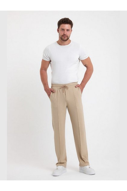 Men's Baggy Cut Crepe Fabric Trousers