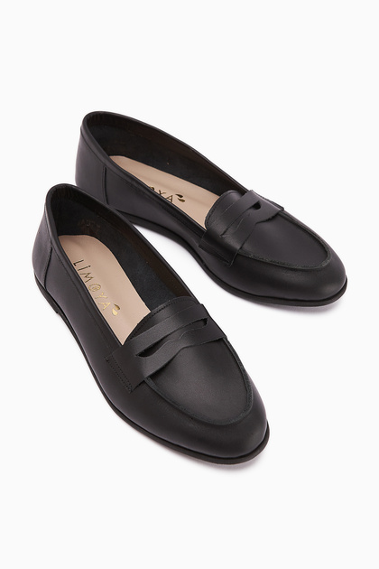 Genuine Leather Solina Black Moccasin Shoes Comfortable Casual Loafer