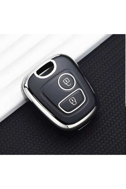 For Peugeot 106 107 206 207 306 307 406 407 Citroen C1 C4 Nano Key Case Cover Black Silver Color
