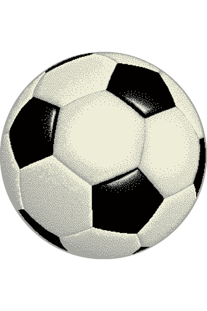 Covor Rotund Camera Copii Minge Fotbal 11199-190, Alb, Negru, Fir 9 mm