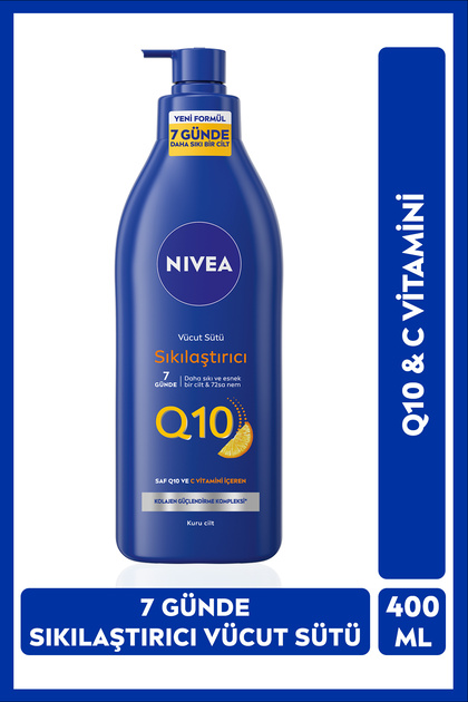 Q10 Kuru Ciltler için 7 Günde Sıkılaştırıcı Vücut Sütü 400 ml,C Vitamini
