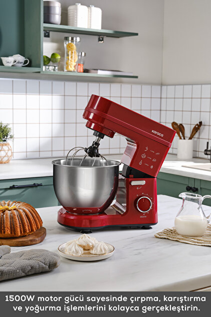 Karaca Maestrochef Stella Stand Mikser Cherry Red 1500w 5 Litre