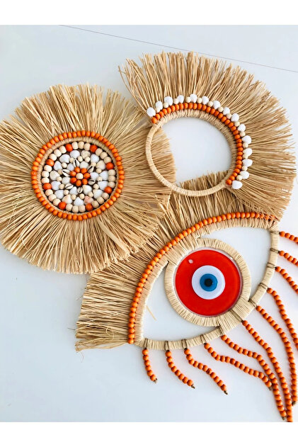 Genel Markalar Tasarım Üçlü Rafya Duvar Süsü - Fiyatı, Yorumları