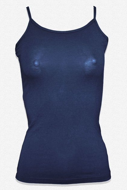 Women's Navy Blue Adjustable Strap Modal Undershirt 140
