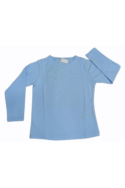 Basic Düz Bisiklet Yaka Uzun Kollu Likralı Badi Sweat T-shirt