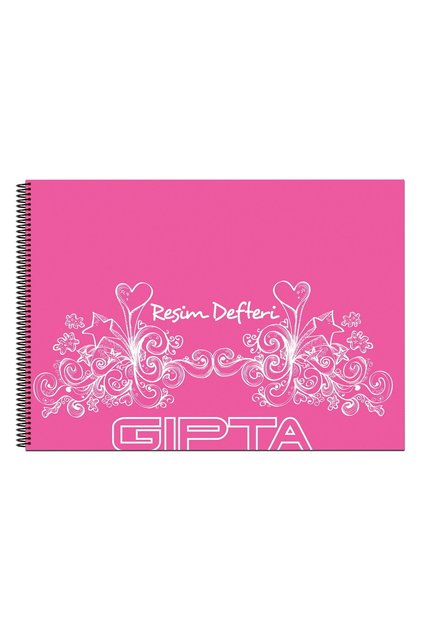 Spiral Picture Notebook 17x24 25 Sheets Plastic Cover Pink