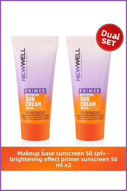 Makeup Base Sunscreen - 50 Spf+ Brightening Primer Sunscreen 2 Pieces 50 Ml