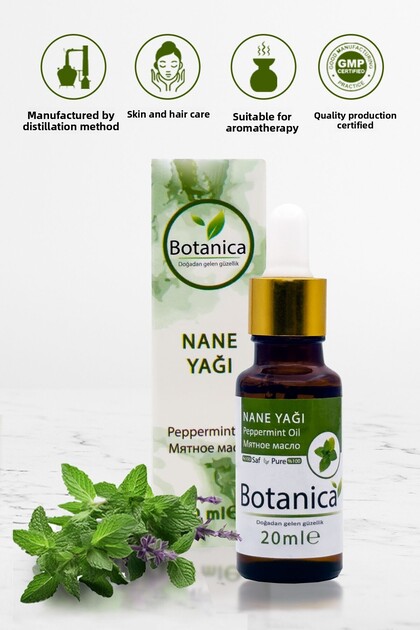 Peppermint Oil - Mentha Piperita - (Oral and Dental Health) Bad Breath Eliminator Essential Body Care 20 ml