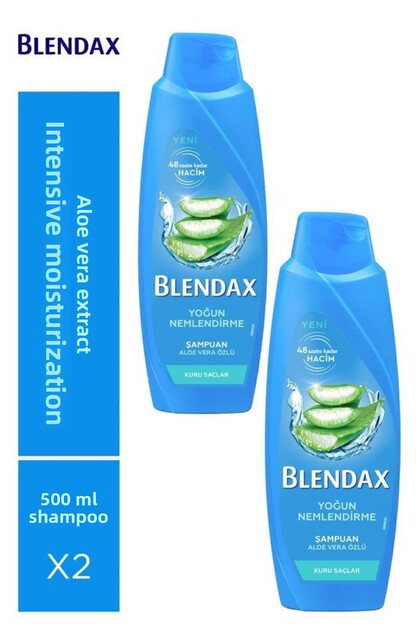 Intensive Moisturizing Aloe Vera Extract 2X500 ml Shampoo Nourishing Volumizing Formula