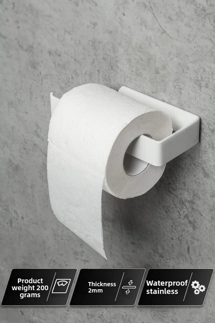 Suport adeziv pentru hârtie igienică - Suport decorativ pentru șervețele pentru baie