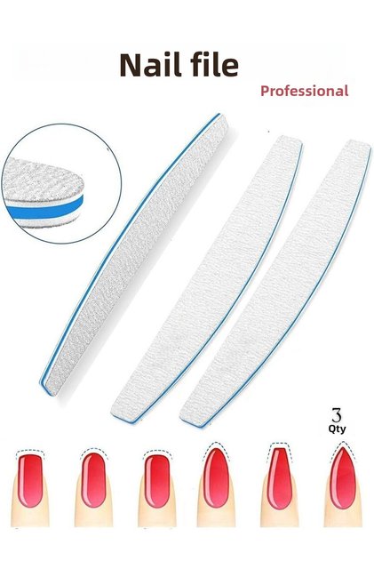 Artificial Nail File 100/180 Grid Professional 3 Pieces