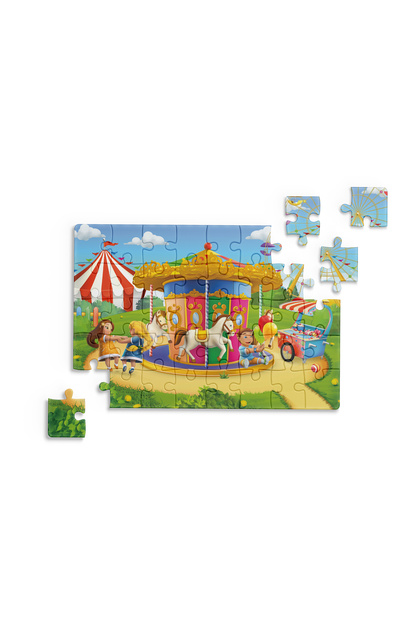 Çılgın Zeka Lunapark Mini Puzzle 40 Parça 3-7 Yaş Çocuk Puzzle