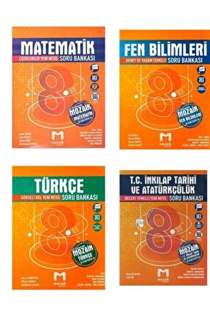 Mozaik Yayınları 8.sınıf Lgs Soru Bankası Set Matematik,türkçe,fen