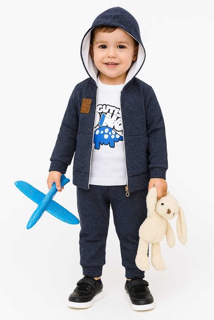 Children's Short Sleeve T-Shirt Waffle Seasonal Suit