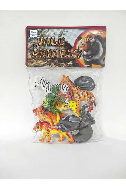Brother Toys Vahşi Hayvanlar 6'lı Set Fil, Zürafa, Çita, Aslan