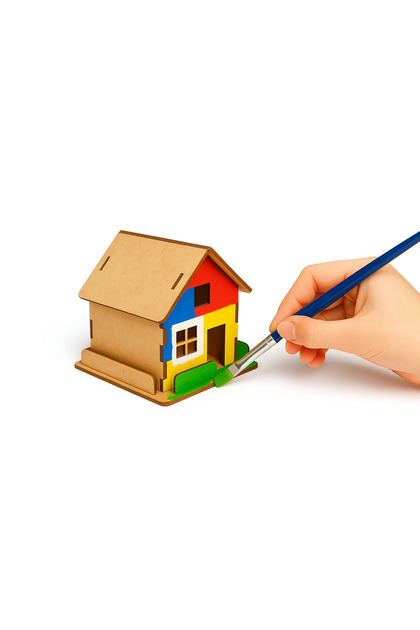 inkspire 3D Ahşap Maket 3 Boyutlu Boyanabilir Geçmeli Puzzle Maket