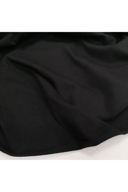 Likralı Penye Süprem Kumaş | 210 gr | Siyah
