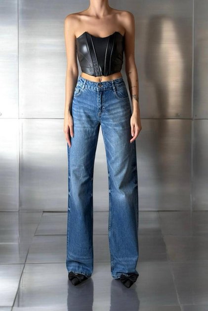 7650 Baggy Flare Women's Jean Trousers