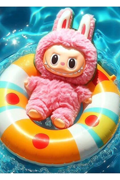 OYUNCAKSAHİLİ Labubu Canavar 1 adet Peluş Love Happines Hope