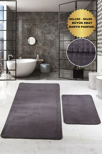 AVANTAJ Kare Plus Antrasit (80x150 + 50x80 cm) Büyük Boy 2'li