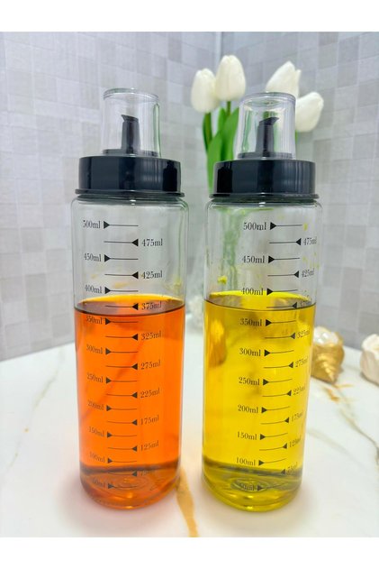 Damlatmaz Akıllı 2 Parça Cam Yağlık Seti 500 ml