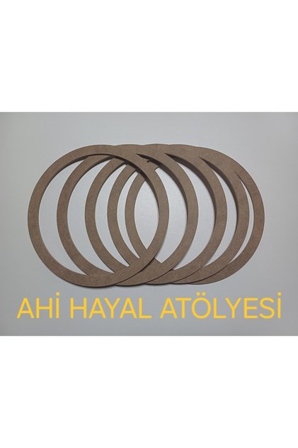 Ham Mdf Vidasız 30cm Çapında 5 Adet Kasnak Seti Düş Kapanı Ve Makrome Örgü Için
