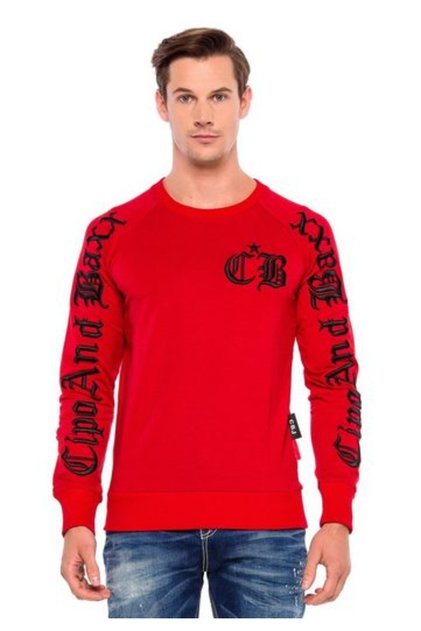 Cl370 Embroidered Crew Neck Thick Men's Sweatshirt
