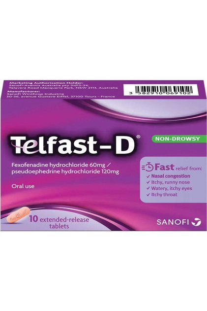 Telfast-D 10 Extended Release Tablets