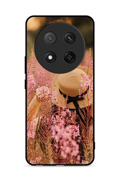 غطاء حماية لهاتف Honor X9c 5G بتصميم فتاة قبعة مزينة بالزهور