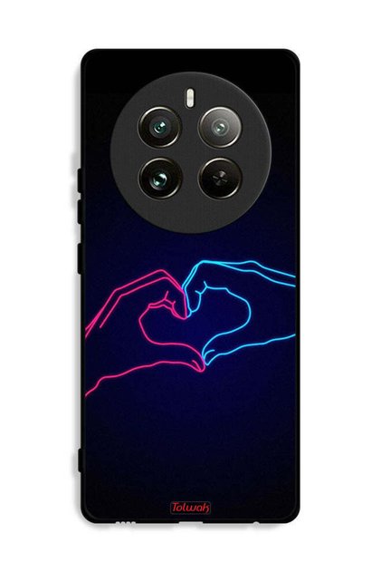 غطاء حماية لهاتف Realme 12 Pro 5G بتصميم يد مؤثرة تصنع القلب