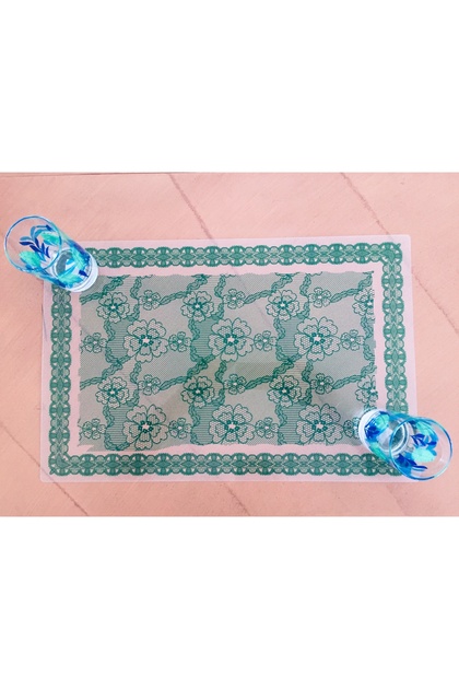 6 'lı Plastik Kaymaz Dikdörtgen Amerikan Servis Tabak Altlığı & 30x42 cm