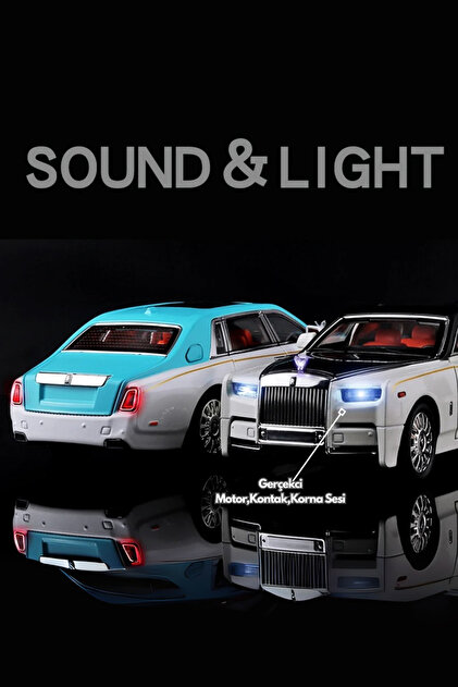 welcomein 1:32 Diecast Çek Bırak Işıklı Sesli Roll Royce Phantom